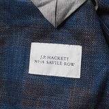 Hackett London Men's Blue Silk Blend Suit Jacket Size 44 R HM443057