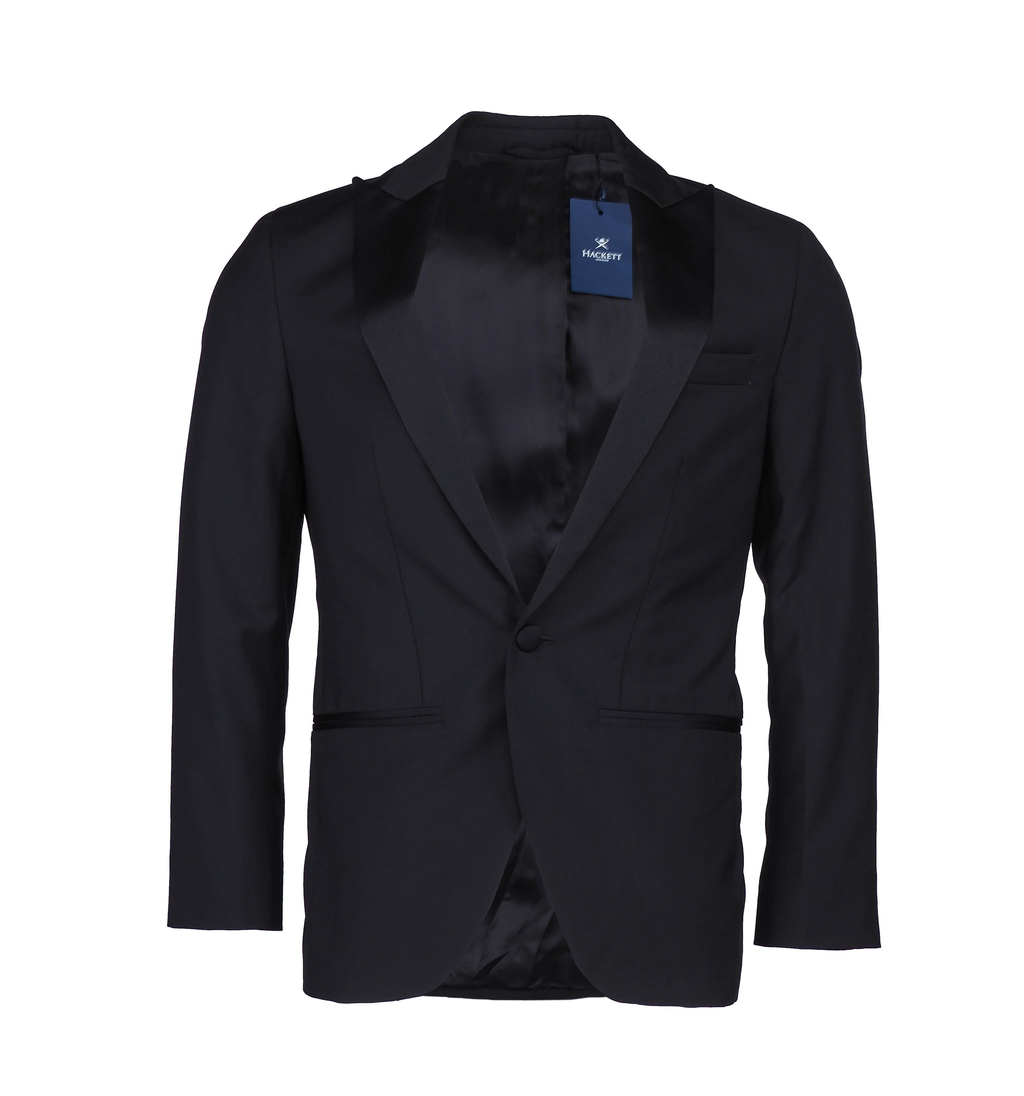 Hackett London Men's Black Wool Mohair Suit Jacket Size 36S HM450228