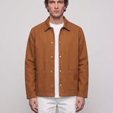 Sandro Paris Men's Camel 100% Cotton Worker Jacket Size S SHPBL00646