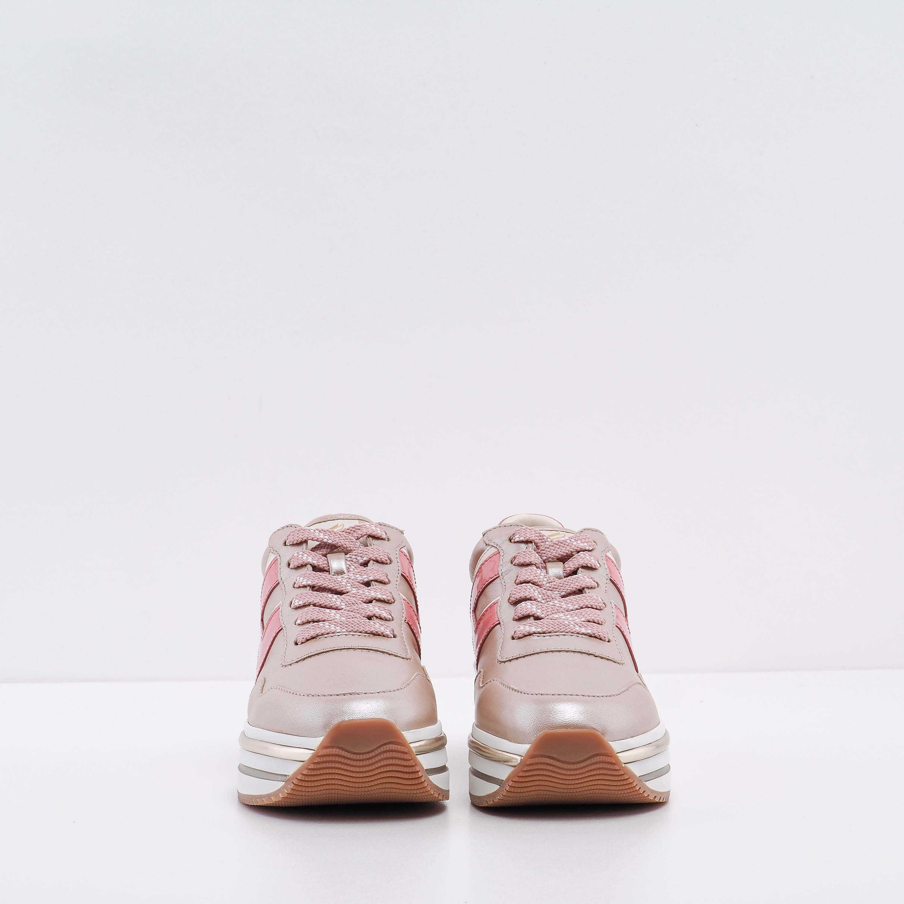 Hogan Women's Pink Midi Platform H468 Sneakers Size 34 EU 1 UK 4 US