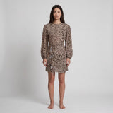 Maje Women's Multicolor Leopard Print Short Dress Size 36 FR 8 UK 4US MFPRO02700