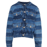 Sandro Women's Blue Oversized Denim Jacket Size 34 FR 6 UK 2 US SFPBL00587