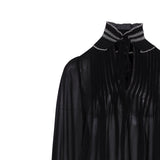 Sandro Women's Black Long Sleeve Blouse Size 34 FR 6 UK 2 US SFPTO00542
