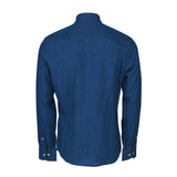 Hackett London Men's Blue Linen Blue Long Sleeve Shirt Size M HM309142