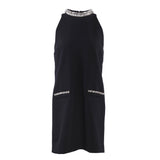 Sandro Paris Women's Black Rhinestone Dress Size 38 FR 10 UK 6 US SFPRO03776