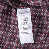 Sandro Women's Bordeaux 100% Silk Shirt Size 34 FR 6 UK 2 US SFPCM00296