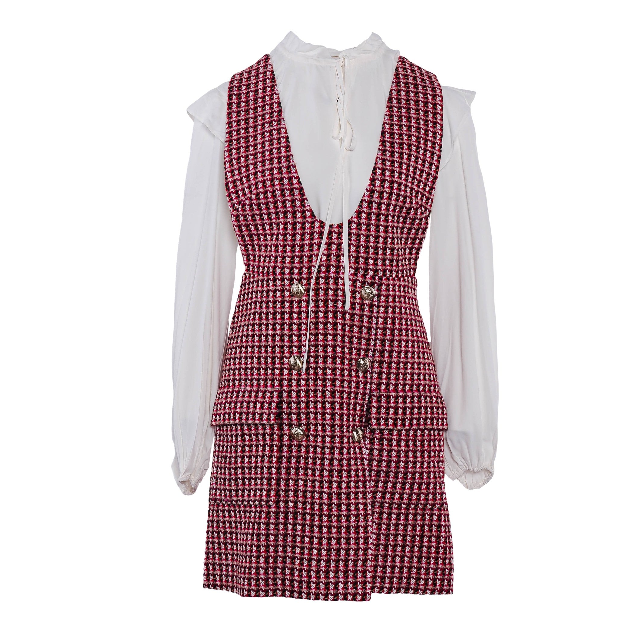Maje Women's Multicolor Tweed Pinafore Dress Size 38 FR 10 UK 6 US MFPRO01521