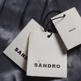 Sandro Men's Blue 100% Virgin Wool Suit Jacket Size 48 FR 38 UK SHPVE00768