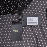Maje Schwarze Damenbluse mit Langarm und Aufdruck, Größe 36 (FR), 4 (UK), 4 (US), MFPTO00806