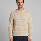Sandro Men's Ecru Open Work Knit 100% Cotton Sweater Size S SHPTR00359