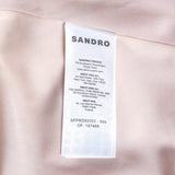 Sandro Damenkleid aus Satin mit V-Ausschnitt in Orange, Größe 40FR, 12UK, 8US, SFPRO02553