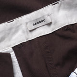 Sandro Men's Dark Brown Cotton Cargo Trousers Size 46 FR 36 UK 38 US SHPPA01193
