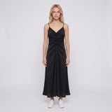 Sandro Women's Black Open Back Midi Dress Size 38 FR 10 UK 6 US SFPRO01853