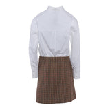 Maje Weißes, kurzes Langarm-Shirtkleid für Damen, Größe 40, FR 12, UK 8, US MFPRO01477
