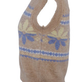 Sandro Women's Beige Knit Alpaca Blend Vest Size 38 FR 10 UK 6US SFPPU02109