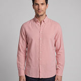 Hackett London Men's Pink Cotton & Linen Shirt Size XL HM309530